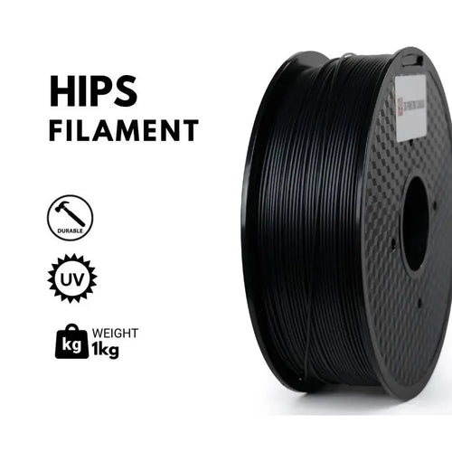 Black 1.75mm HIPS Filament - 1kg