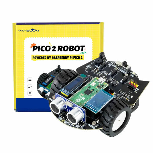 Yahboom Robot Car Kit for Raspberry Pico2 Board w/ Micropython App Control &amp; Infrared Remote Control (Only English Manual)