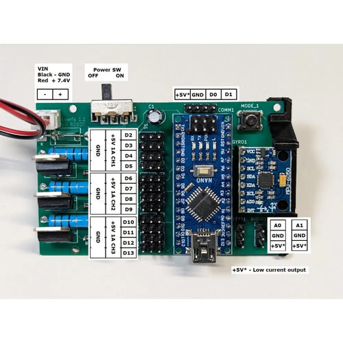 DIY Robot Board with Arduino Nano V3 and MPU6050 Accelerometer