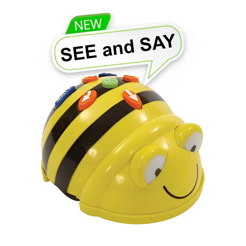 TTS Bee-Bot Programmable &amp; Rechargeable Robot – STEM Coding Class Bundle for Kids, Classroom &amp; Home Learning - See &amp; Say Version
