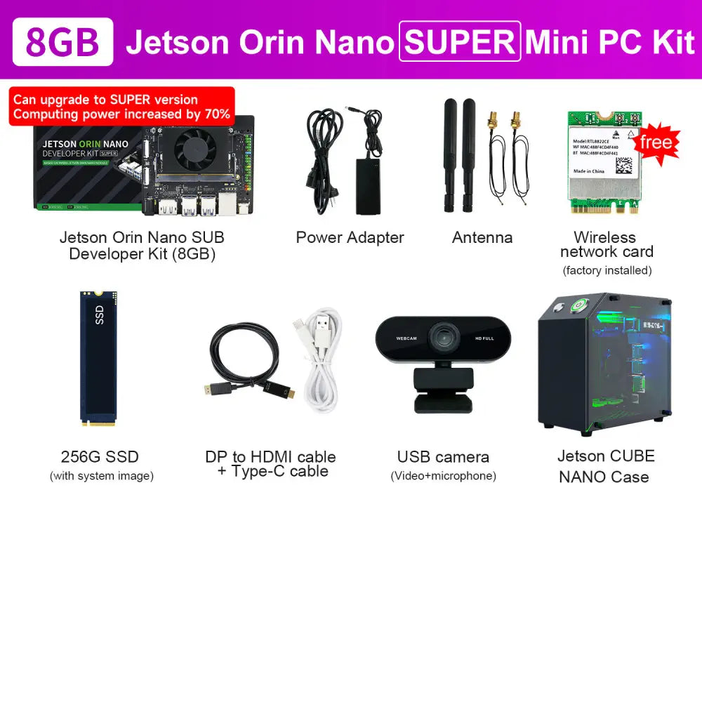 Jetson Orin NANO SUPER Developer Kit SUB with 8GB RAM Based On