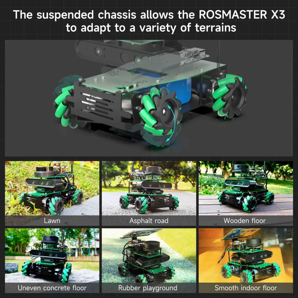 Yahboom Rosmaster X3 ROS2 Robot w/ Mecanum Wheel (Jetson Nano Standard Version w/o Nano SUB Board)
