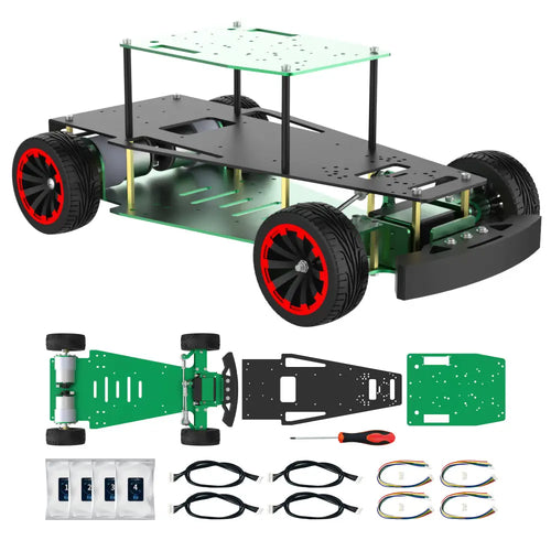 Yahboom Aluminum Alloy ROS Robot Car Chassis--Ackerman steering Chassis