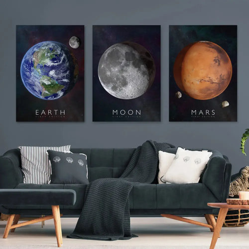 Curiscope Multiverse Poster Series Moon Kids Interactive Educational Classroom Home Wall Poster