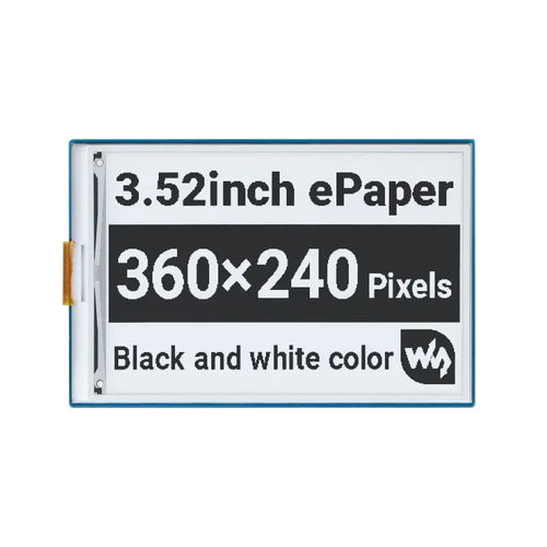 Waveshare 3.52inch e-Paper HAT, 360x240, SPI Interface