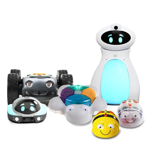 TTS Programming Journey Coding Toy Robots Bundle Glow Go Bot Bee Bot Blue Bot Tuff Bot the Rugged Robot Loti Bot Oti Bot Programmable Robots RobotShop