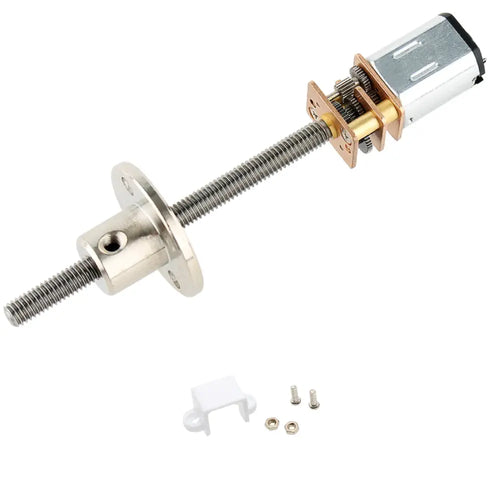 N20 Micro Metal Gearmotor w/ 55mm Length M4 Screw Shaft, Flange Nut, &amp; Mounting Bracket Kits, 6V 210RPM