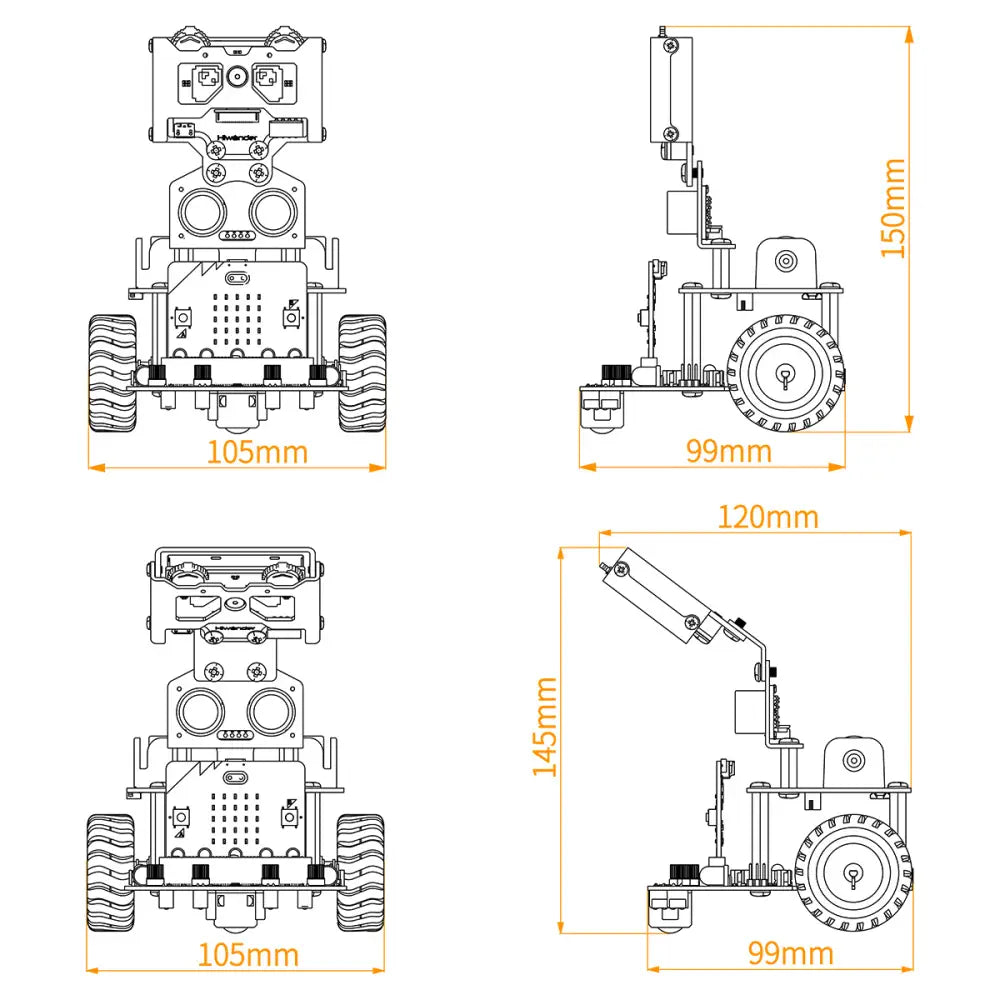 AI Vision Robot Nexbit, micro:bit Programming Educational Robot, Support WonderCam Smart Vision Module (Start kit/with microbit)