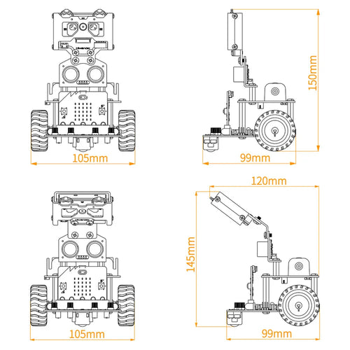 AI Vision Robot Nexbit, micro:bit Programming Educational Robot, Support WonderCam Smart Vision Module (Start kit/with microbit)