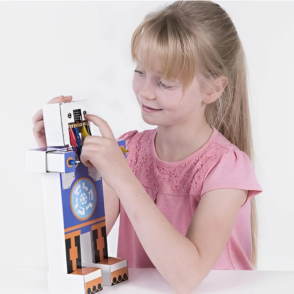 BinaryBots Cardboard to Code Robot Kit with BBC micro:bit - STEM Coding Robot Toy - Build Program Sensor Based Learning Robot - Educational Gift for Kids &amp; Schools | DIMM