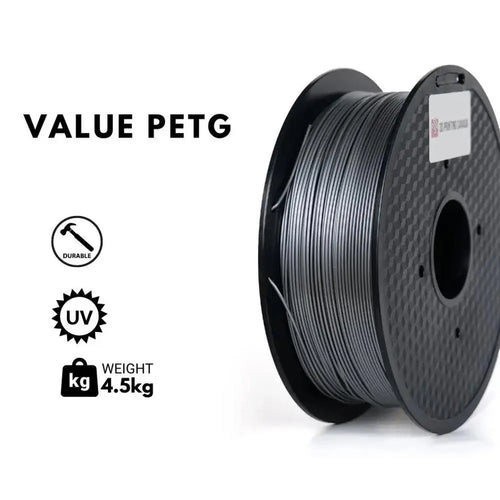 3D Printing Canada Silver - Value PETG Filament - 1.75mm, 4.5kg