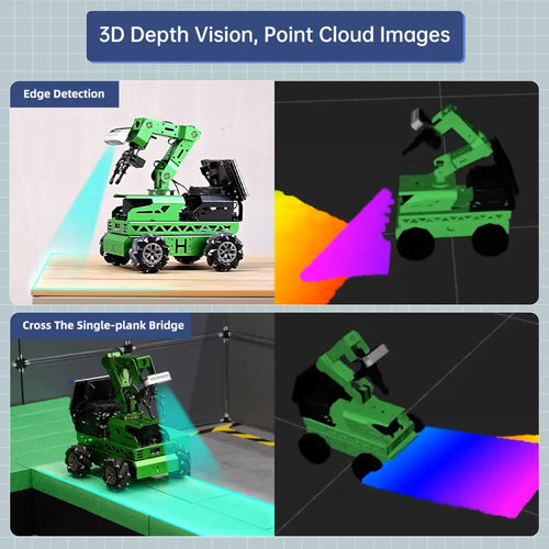 JetRover ROS Robot Car with Vision Robotic Arm Support SLAM Mapping/ Navigation (Developer Kit with Jetson Orin Nano 8GB, Mecanum Chassis, Lidar A1)