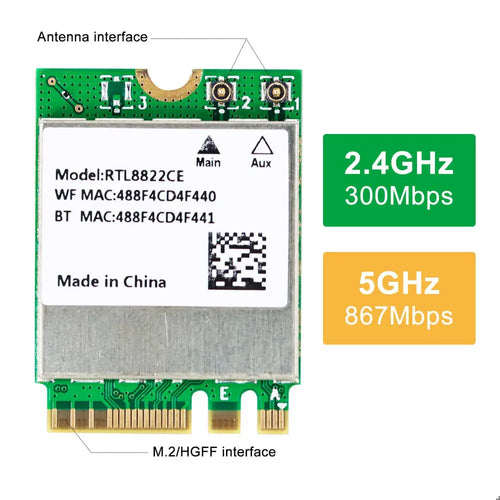 8822CE NGW dual-band network card M.2 for Jetson NANO/Xavier NX/TX2 NX/Orin NANO/Orin NX