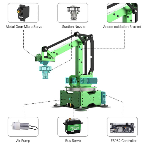 Hiwonder MaxArm Open Source Robot Arm Powered by ESP32 Support Python and Arduino Programming  (Starter Kit)