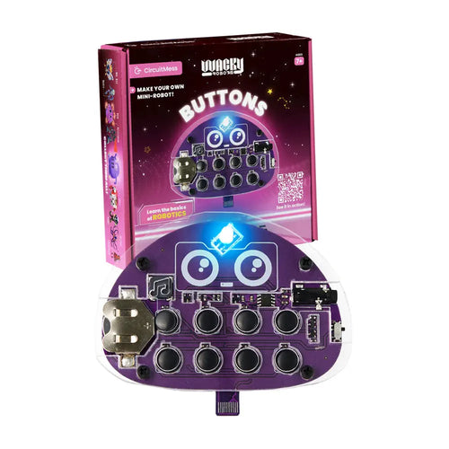 CircuitMess Wacky Robots - DIY Mini Robots: Buttons - Educational STEM Learning about Microchips and Sound Synthesis for Ages 7+