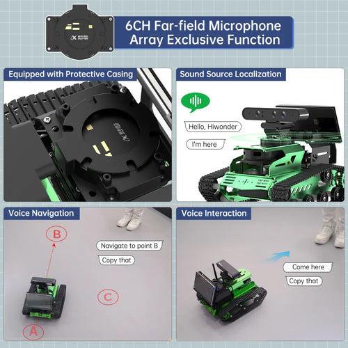 Hiwonder JetTank ROS Robot Tank Powered by Jetson Nano with Lidar Depth Camera, Support SLAM Mapping and Navigation (Standard Kit/EA1 G4 Lidar)