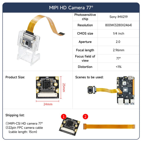 RDK  MIPI HD Camera Module-77&