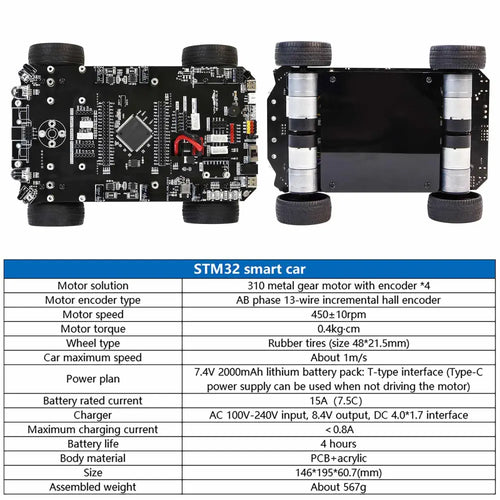 STM32 Smart Car with Multifunctional Development Board