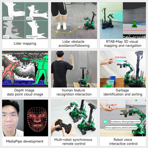 Yahboom Rosmaster X3 Plus 6-DOF Robotic Arm with AI Vision and Voice Control RaspberryPi Version(RaspberryPi 5 Board NOT include)