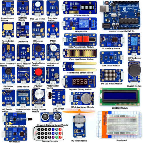 Adeept 42 Modules Ultimate Sensor Kit with Uno R3