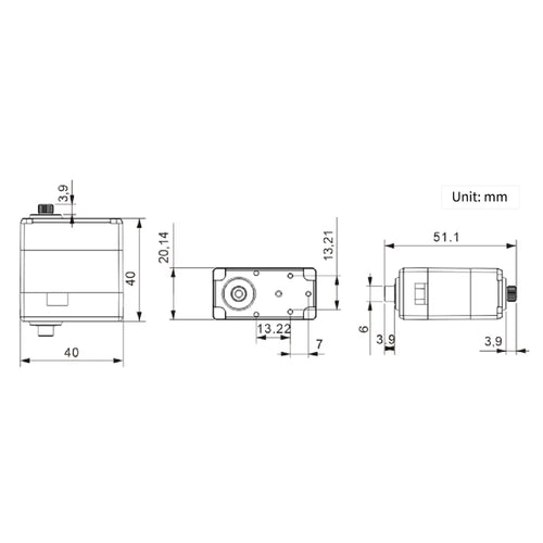 Hiwonder LX-225 Serial Bus Servo/25KG High Torque/Data FeeDback