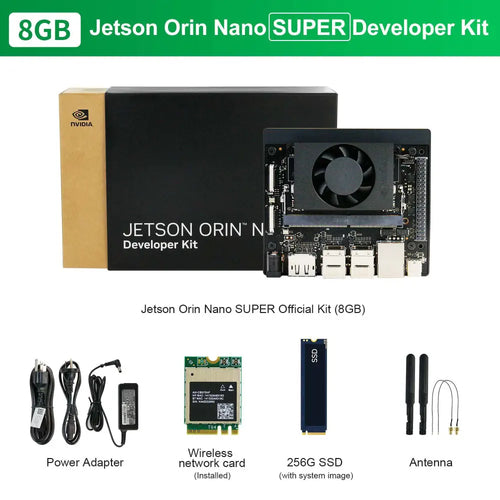 Official Original Jetson Orin NANO 8GB RAM  SUPER Development Board based on NVIDIA Core Module for AI Deep Learning