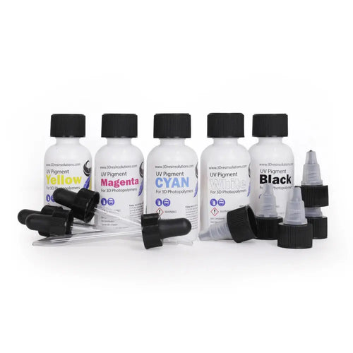 3D Resin Solutions CMYK + White 3D Pigment Set for Custom Resin Colors