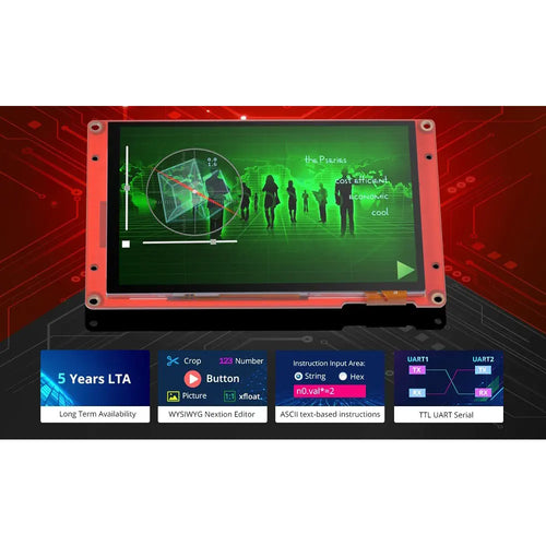 Nextion NX4827P043 4.3-Inch Intelligent Series Resistive HMI Touch Display