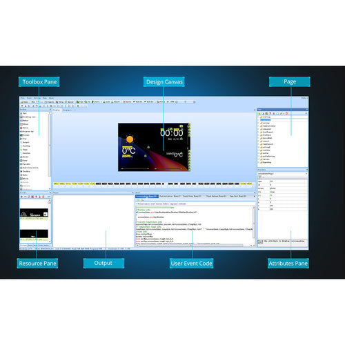 Nextion NX4827P043 4.3-Inch Intelligent Series Resistive HMI Touch Display w/ Enclosure