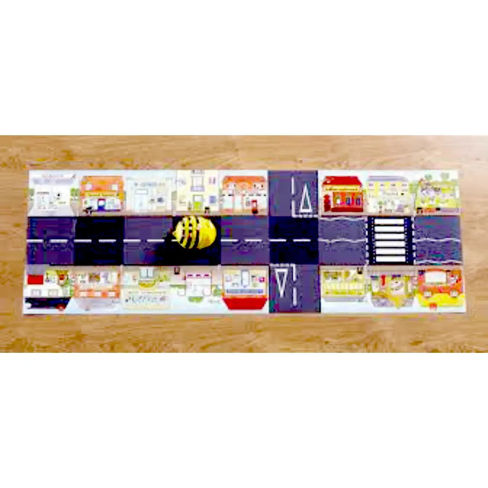 TTS Bee Bot and Blue Bot Floor Play Mats Set: 5x French Town Mat, 5x ...