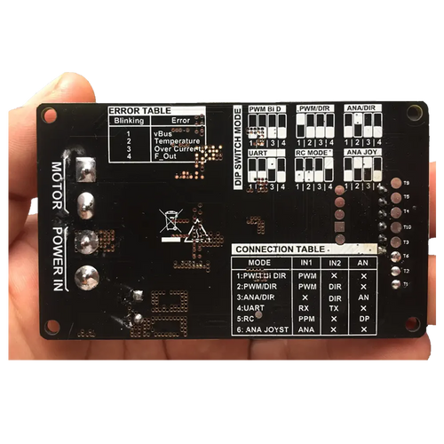 Smart H Bridge Driver Brushed Motor Controller w/ Speed Control, 8-40V, 60A Max.