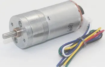 25Dx56L 12V Gear Motor w/ Magnetic Encoder, 50 rpm