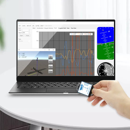 Witmotion WT901C-232 MPU9250 Gyroscope Sensor, Triaxial Acceleration, Gyro, Angle, Digital Compass for Arduino