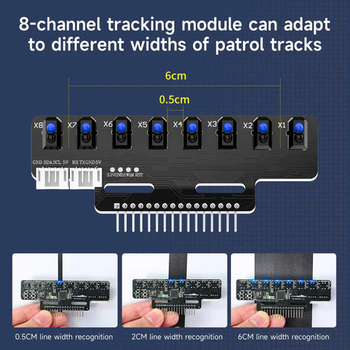 Yahboom 8 channel infrared tracking sensor module--Module+Flat cable+DuPont line