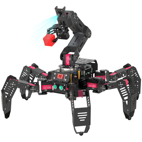 SpiderPi Pro: Hiwonder Hexapod Robot with AI Vision Robotic Arm Powered by Raspberry Pi 5 (Paspberry Pi 5 4GB Included)