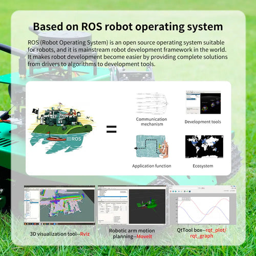 Yahboom Transbot ROS AI Robot for Jetson NANO 4GB with Depth Camera, Radar, Robotic Arm and 7 Inch Touch Screen(without Jetson NANO SUB board)