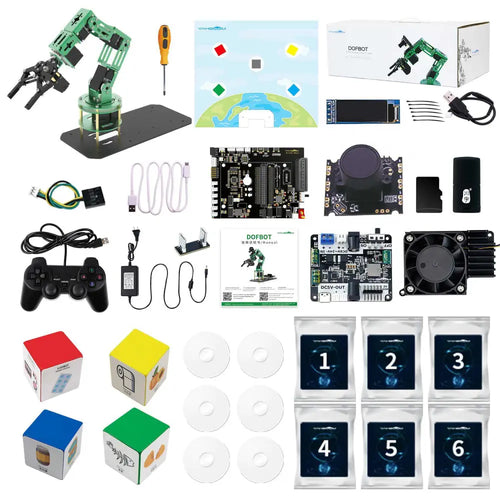 Yahboom Robot Arm 6DOF AI Programmable Electronic DIY Robot Hand Building with Camera for Adults ROS Open Source for Raspberry Pi 5(Without RPi board)