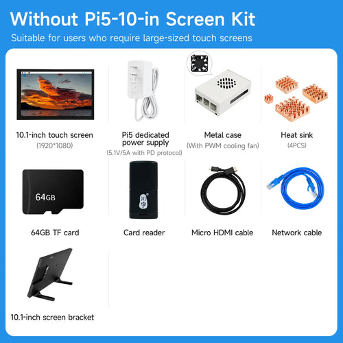 Raspberry Pi 5 board 10-inch Screen Kit (Without Raspberry Pi 5 board)