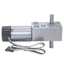 Compact size DC worm gear motor with dual shaft and encoder 12V - 6RPM