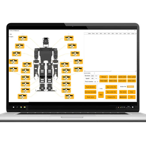 AiNex ROS Education AI Vision Humanoid Robot Powered by Raspberry Pi Inverse Kinematics Learning Teaching Kit (Standard Kit/ WIth Raspberry Pi 4B 8GB)