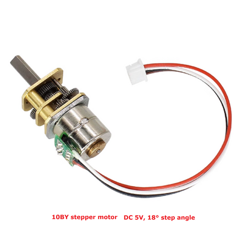 10mm DC 5.0V 10BY Geared Stepper Motor w/ Driver Kits, 1/30 Gear Ratio
