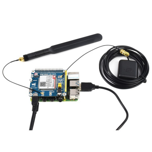 SIM7600A-H 4G/3G/GSM/GNSS/LTE CAT4 HAT for Raspberry Pi (North America)