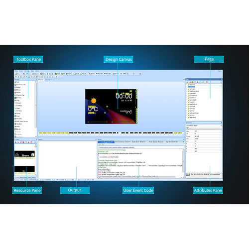 Nextion NX8048P050 5-Inch Intelligent Series Resistive HMI Touch Display w/ Enclosure