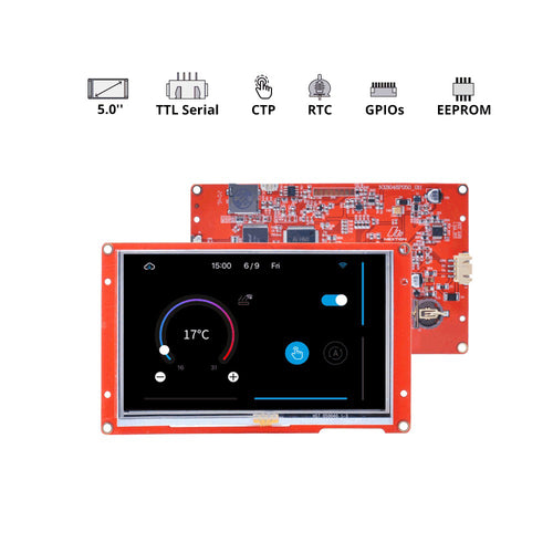 Nextion NX8048P050 5-Inch Intelligent Series Resistive HMI Touch Display