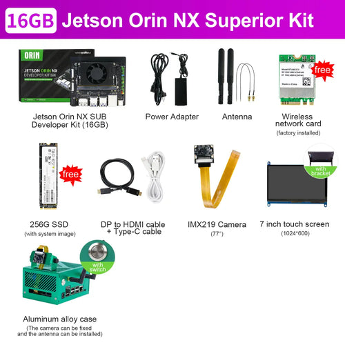 Yahboom Jetson Orin NX 16GB SUB Development Kit Based On NVIDIA Core Module For ROS AI Deep Learning(Orin NX 16GB-Superior Kit)