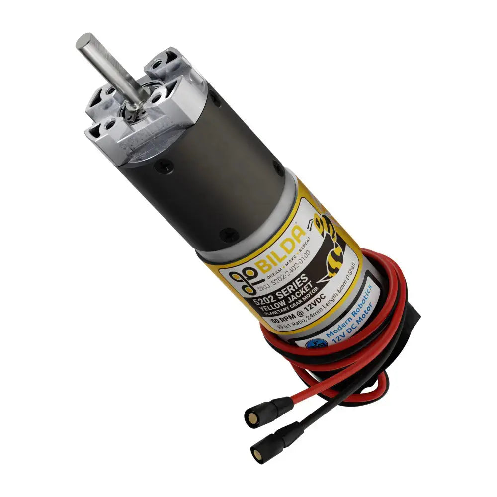 5202 Series Yellow Jacket Planetary Gear Motor w/ Encoder (99.5:1, 60 rpm)