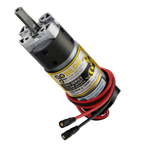 5203 Series Yellow Jacket Planetary Gear Motor (5.2:1, 1150 RPM, 3.3-5V Encoder)