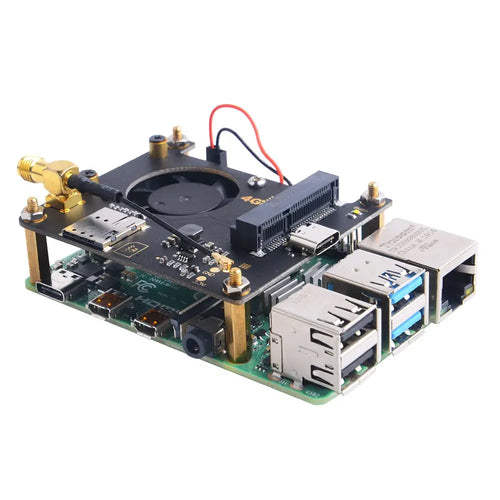 52Pi 4G/3G Cellular HAT for Raspberry Pi & Jetson Nano (Black)