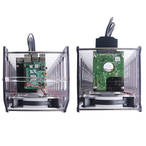 52Pi 12-Layer Acrylic Cluster Case w/ RGB LED Fan for Raspberry Pi & Jetson Nano