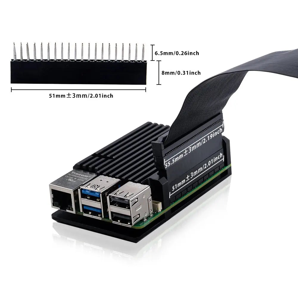 52Pi Case w/ Heatsink for Raspberry Pi 5 (Black)